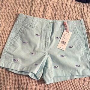 Vineyard Vines Mint Whale Patterned Shorts